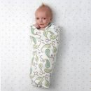 SwaddleDesigns (США) Фланелевая пеленка для новорожденного Lime w/BR Mod C